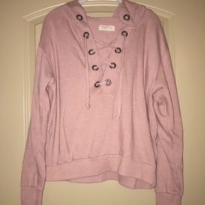 Blush pink relaxed hoodie